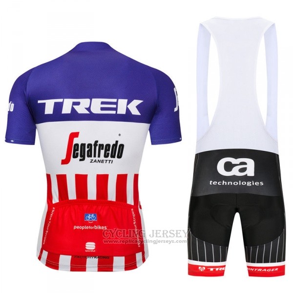 2018 Cycling Jersey Trek Segafredo Fuchsia White Red Short Sleeve Salopette